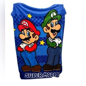 Official Nintendo 2010 Super Mario and Luigi Fleece Throw Blanket 56"x 44" Decor